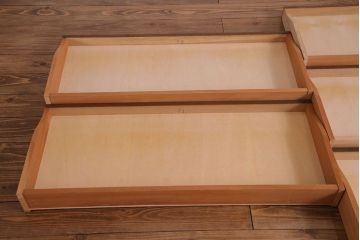 ビンテージ　神戸洋家具　永田良介商店　収納力抜群の戸棚付き衣装箪笥(和タンス、引き出し)(定価約89万円)(1)