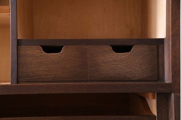 ビンテージ　神戸洋家具　永田良介商店　収納力抜群の戸棚付き衣装箪笥(和タンス、引き出し)(定価約89万円)(1)