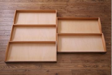 ビンテージ　神戸洋家具　永田良介商店　収納力抜群の戸棚付き衣装箪笥(和タンス、引き出し)(定価約89万円)(1)