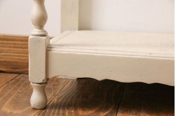 アンティーク雑貨　ペイント家具　イギリスアンティーク　エレガントなデザインの小物入れ付き傘立て(花台、サイドテーブル、飾り台)(R-028498)