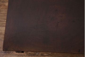 アンティーク家具　和製アンティーク　大胆な杢目が目を引く総ケヤキ材の文机(センターテーブル)