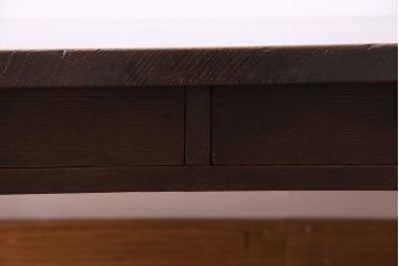 アンティーク家具　和製アンティーク　大胆な杢目が目を引く総ケヤキ材の文机(センターテーブル)