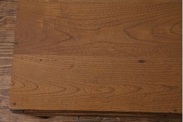 レトロ家具　昭和レトロ　明るい色味が魅力!栓材製の小振りな文机(センターテーブル)