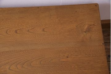 レトロ家具　昭和レトロ　明るい色味が魅力!栓材製の小振りな文机(センターテーブル)