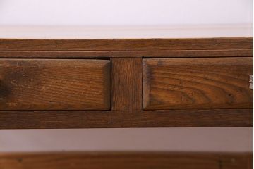 レトロ家具　昭和レトロ　明るい色味が魅力!栓材製の小振りな文机(センターテーブル)