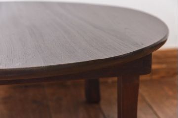 レトロ家具　昭和レトロ　栓材　渋みのある懐かしい雰囲気の丸ちゃぶ台(座卓、ローテーブル)