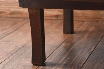 レトロ家具　昭和レトロ　栓材　渋みのある懐かしい雰囲気の丸ちゃぶ台(座卓、ローテーブル)