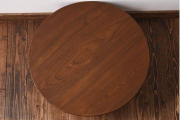 レトロ家具　昭和レトロ　栓材　温もりを感じる丸ちゃぶ台(座卓、ローテーブル)