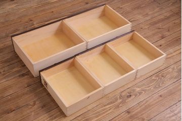 中古美品　北海道民芸家具　HM160K　上品なキャビネット(食器棚、本箱、書棚、収納棚)(定価約45万)(3)