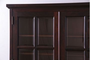 中古美品　北海道民芸家具　HM160K　上品なキャビネット(食器棚、本箱、書棚、収納棚)(定価約45万)(3)