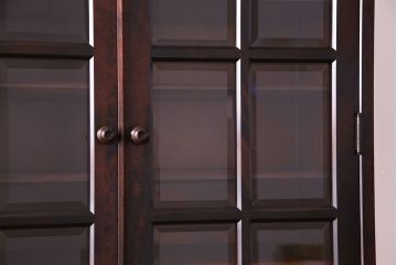 中古美品　北海道民芸家具　HM160K　上品なキャビネット(食器棚、本箱、書棚、収納棚)(定価約45万)(3)