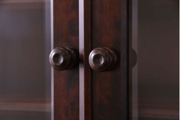 中古美品　北海道民芸家具　HM160K　上品なキャビネット(食器棚、本箱、書棚、収納棚)(定価約45万)(3)