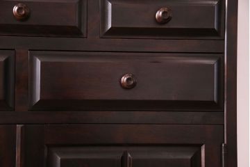 中古美品　北海道民芸家具　HM160K　上品なキャビネット(食器棚、本箱、書棚、収納棚)(定価約45万)(3)