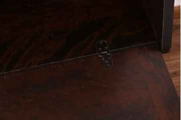 中古　北海道民芸家具　上品な雰囲気漂うビューローブックケース(ライティングビューロー、机、本箱、収納棚)(定価約49万円)