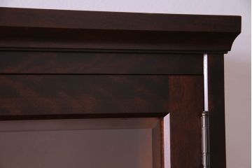 中古　北海道民芸家具　上品な雰囲気漂うビューローブックケース(ライティングビューロー、机、本箱、収納棚)(定価約49万円)