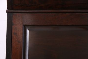 中古　北海道民芸家具　上品な雰囲気漂うビューローブックケース(ライティングビューロー、机、本箱、収納棚)(定価約49万円)