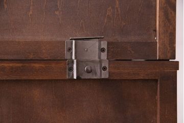 中古　北海道民芸家具　上品な雰囲気漂うビューローブックケース(ライティングビューロー、机、本箱、収納棚)(定価約49万円)