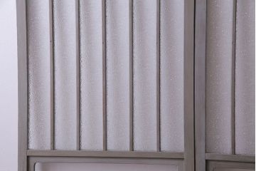 ペイント家具　シャビーシックな雰囲気が楽しめるガラス戸(引き戸、建具)3枚セット