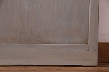 ペイント家具　シャビーシックな雰囲気が楽しめるガラス戸(引き戸、建具)3枚セット