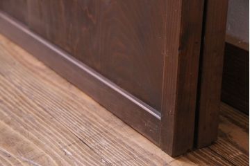 昭和期　落ち着いた和の雰囲気を感じられるガラス障子戸2枚セット(格子戸、ガラス戸、引き戸、建具)(R-028521)