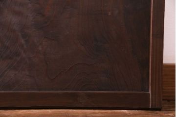 昭和期　落ち着いた和の雰囲気を感じられるガラス障子戸2枚セット(格子戸、ガラス戸、引き戸、建具)(R-028521)