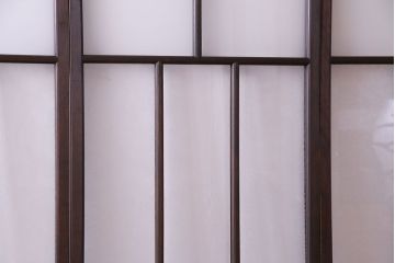 異なるガラスの組み合わせが味わい深い格子戸(引き戸、ガラス戸)4枚セット