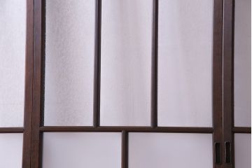 異なるガラスの組み合わせが味わい深い格子戸(引き戸、ガラス戸)4枚セット