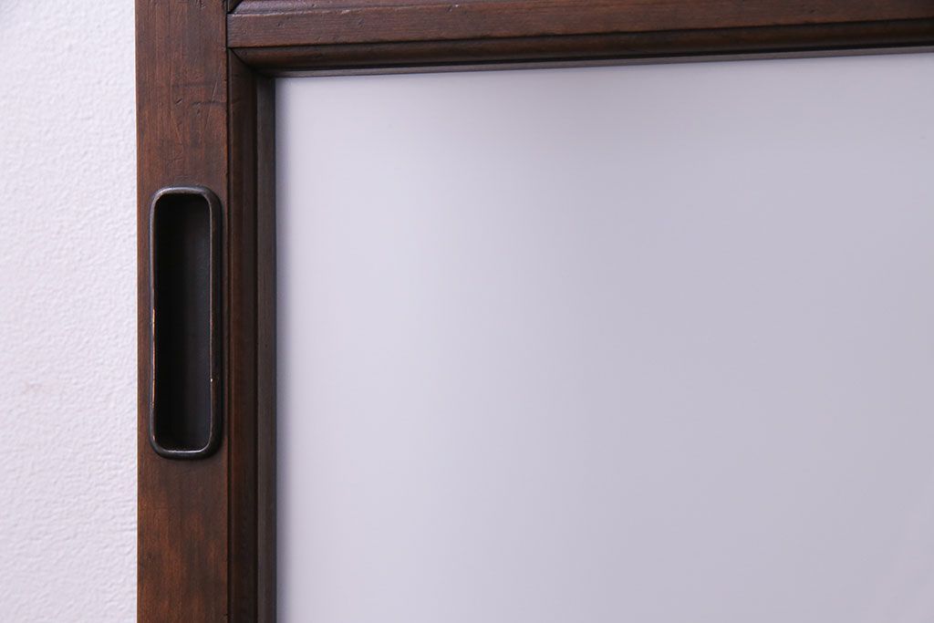 異なるガラスの組み合わせが味わい深い格子戸(引き戸、ガラス戸)4枚セット