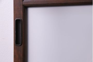 異なるガラスの組み合わせが味わい深い格子戸(引き戸、ガラス戸)4枚セット