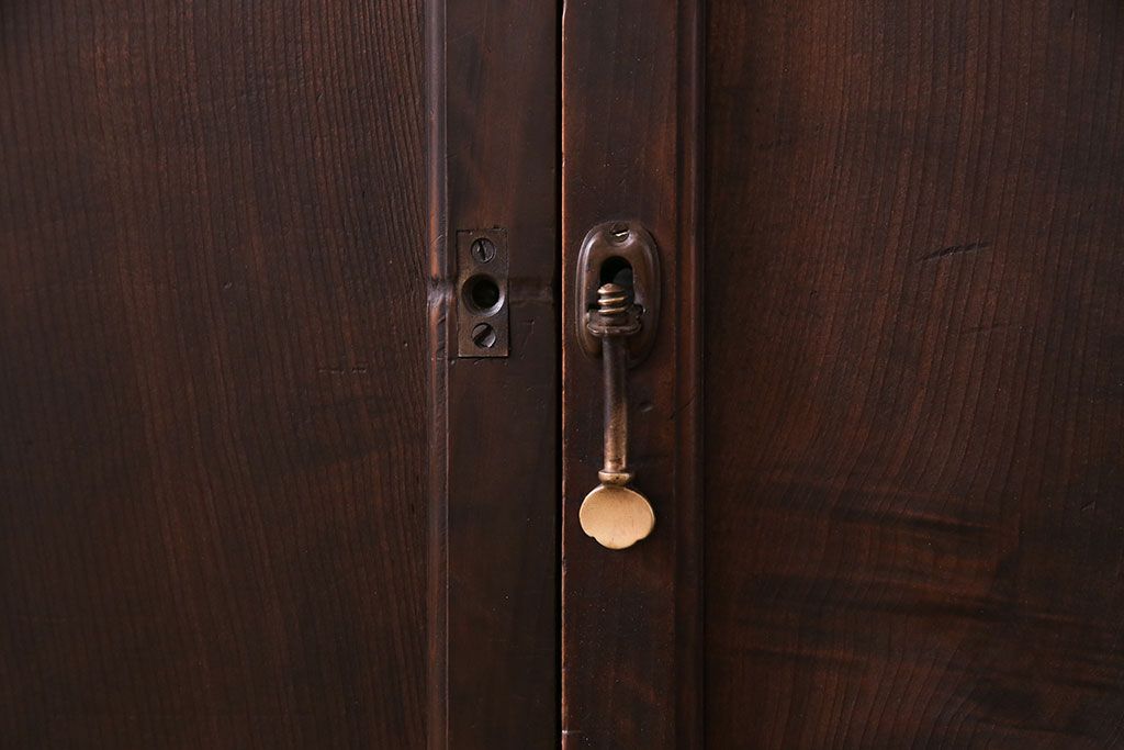 異なるガラスの組み合わせが味わい深い格子戸(引き戸、ガラス戸)4枚セット