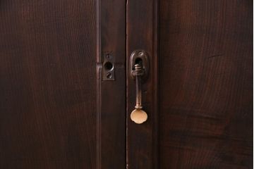 異なるガラスの組み合わせが味わい深い格子戸(引き戸、ガラス戸)4枚セット