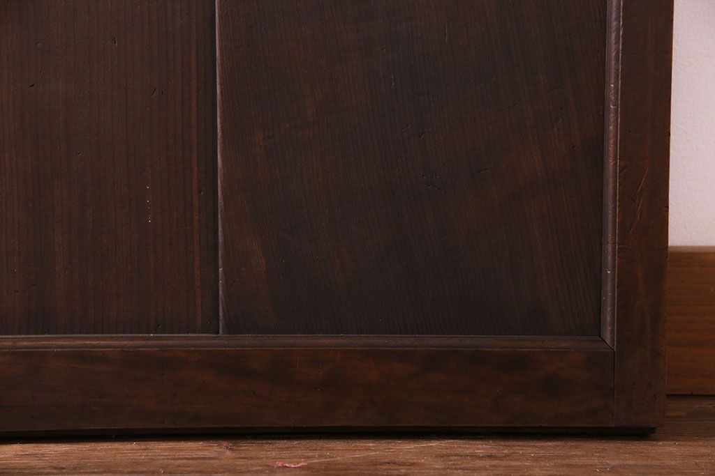 異なるガラスの組み合わせが味わい深い格子戸(引き戸、ガラス戸)4枚セット