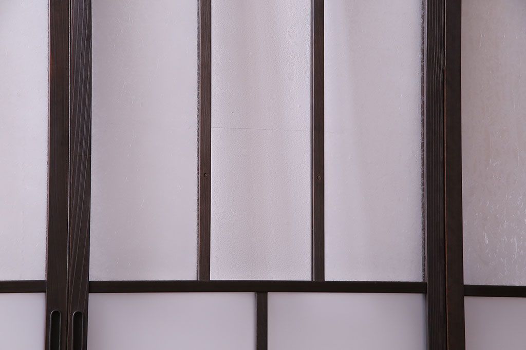 異なるガラスの組み合わせが味わい深い格子戸(引き戸、ガラス戸)4枚セット