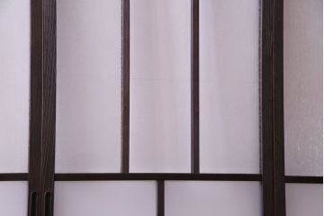 異なるガラスの組み合わせが味わい深い格子戸(引き戸、ガラス戸)4枚セット