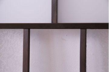 異なるガラスの組み合わせが味わい深い格子戸(引き戸、ガラス戸)4枚セット