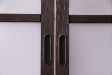 異なるガラスの組み合わせが味わい深い格子戸(引き戸、ガラス戸)4枚セット