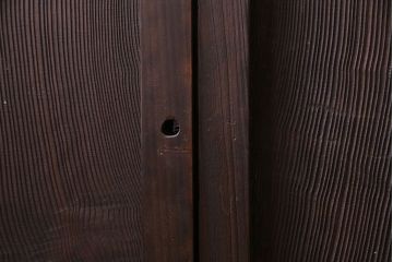 異なるガラスの組み合わせが味わい深い格子戸(引き戸、ガラス戸)4枚セット