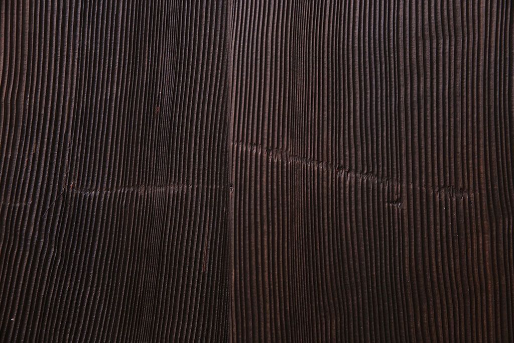 異なるガラスの組み合わせが味わい深い格子戸(引き戸、ガラス戸)4枚セット