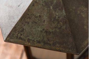 古民具　上品な佇まいの銅製吊り灯篭(天井照明、吊り下げ照明)