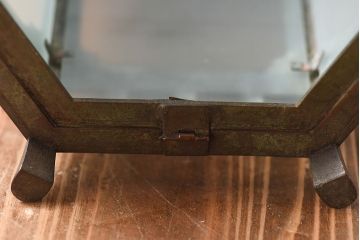 古民具　上品な佇まいの銅製吊り灯篭(天井照明、吊り下げ照明)