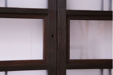 和モダンな空間にぴったりのシックなガラス戸(ガラス帯戸、格子戸、引き戸)2枚セット