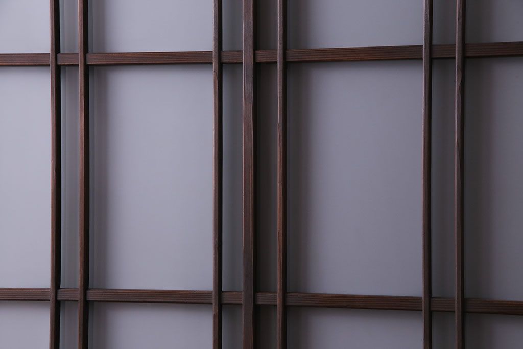 和モダンな空間にぴったりのシックなガラス戸(ガラス帯戸、格子戸、引き戸)2枚セット