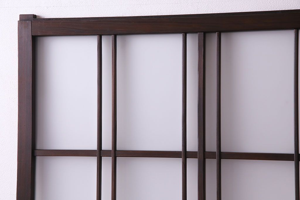 和モダンな空間にぴったりのシックなガラス戸(ガラス帯戸、格子戸、引き戸)2枚セット