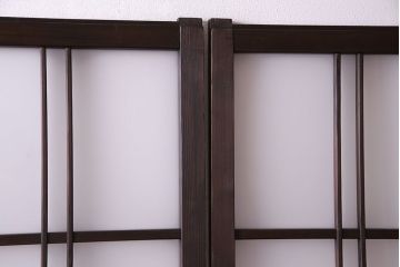 和モダンな空間にぴったりのシックなガラス戸(ガラス帯戸、格子戸、引き戸)2枚セット