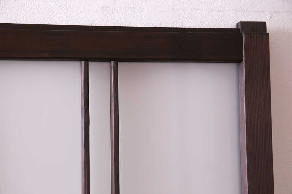 和モダンな空間にぴったりのシックなガラス戸(ガラス帯戸、格子戸、引き戸)2枚セット