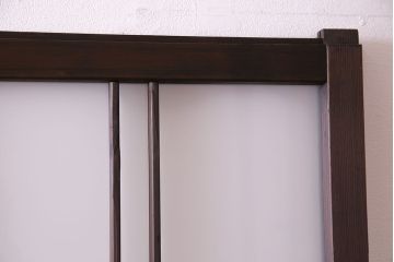 和モダンな空間にぴったりのシックなガラス戸(ガラス帯戸、格子戸、引き戸)2枚セット