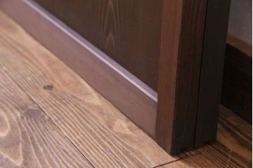 和モダンな空間にぴったりのシックなガラス戸(ガラス帯戸、格子戸、引き戸)2枚セット