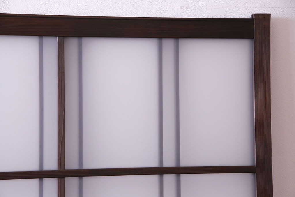 和モダンな空間にぴったりのシックなガラス戸(ガラス帯戸、格子戸、引き戸)2枚セット