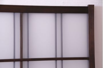 和モダンな空間にぴったりのシックなガラス戸(ガラス帯戸、格子戸、引き戸)2枚セット