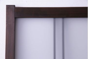 和モダンな空間にぴったりのシックなガラス戸(ガラス帯戸、格子戸、引き戸)2枚セット